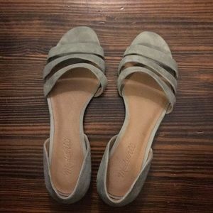 Gray suede flats by Madewell